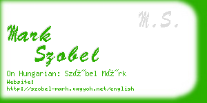 mark szobel business card